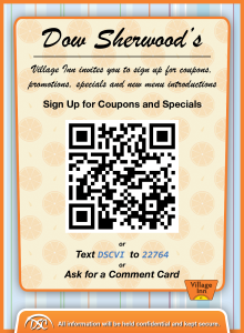 Village Inn Sign Card